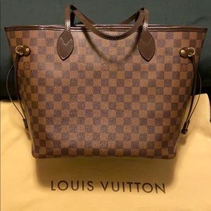 Authentic Louis Vuitton Ebene Neverfull MM